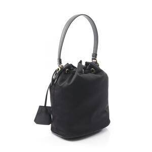 Prada Nylon Black Leather Re Edition Saffiano Handbag